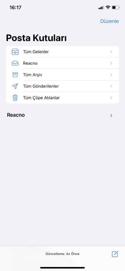 iPhone Mail Kurulumu